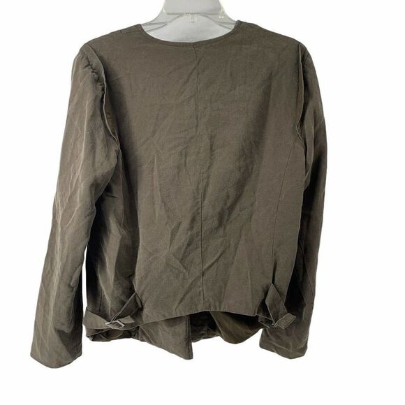 ASTR Gray Tencel Moto Jacket Asymmetric Zip Medium - Picture 7 of 11